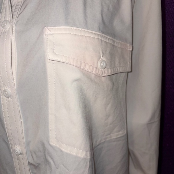 🆕💜 Eddie Bauer Pink Button Down Shirt XXL Stretch Classic Fit Pockets - Picture 5 of 14